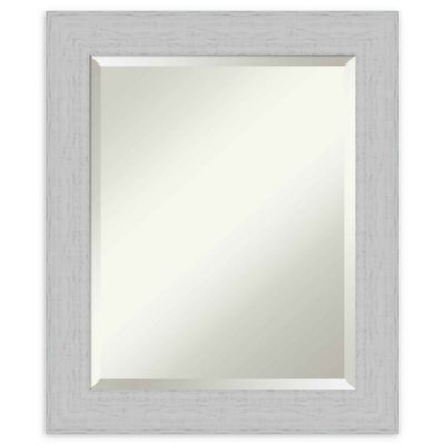 white framed mirror