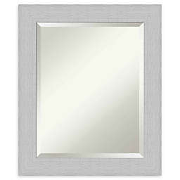 Amanti Art Shiplap White Framed Wall Mirror