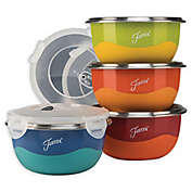 Fiesta&reg; 8-Piece Multicolor Stainless Steel 0.75 qt. Prep Bowls with Lids Set