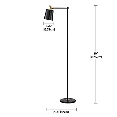 Globe Electric Floor Lamp in Black. View a larger version of this product image.