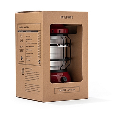 Barebones Rechargeable Forest Lantern in Red. View a larger version of this product image.
