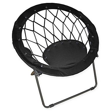 Impact&reg; Webbed Bungee Chair in Black. View a larger version of this product image.