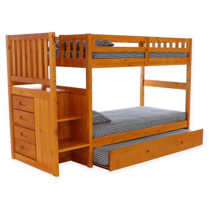 Discovery World Furniture Stair Stepper Bunk Bed With Trundle
