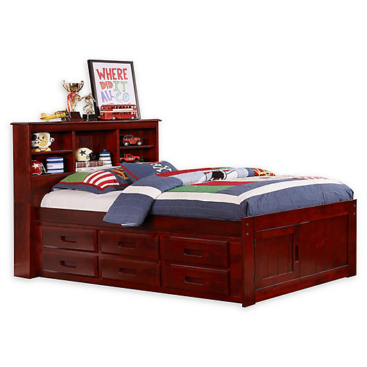 Discovery World Furniture Twin, Bookcase Captains Bed Twin