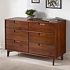 Alternate image 1 for Forest Gate&trade; Diana 6-Drawer Solid Wood Dresser in Walnut