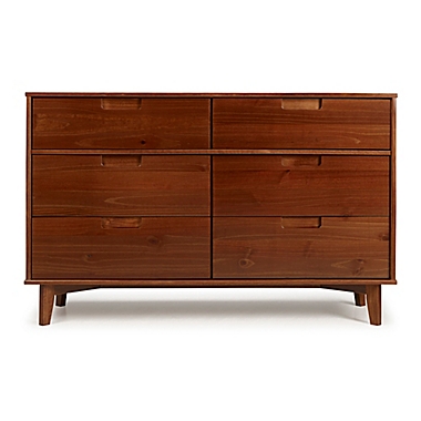 Forest Gate&trade; Diana 6-Drawer Solid Wood Dresser in Walnut. View a larger version of this product image.