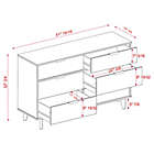 Alternate image 4 for Forest Gate&trade; Diana 6-Drawer Solid Wood Dresser in Caramel