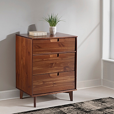 Forest Gate&trade; Diana Solid Wood 3-Drawer Dresser in Walnut. View a larger version of this product image.