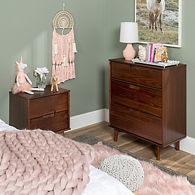 Forest Gate&trade; Diana Solid Wood 3-Drawer Dresser in Walnut. View a larger version of this product image.