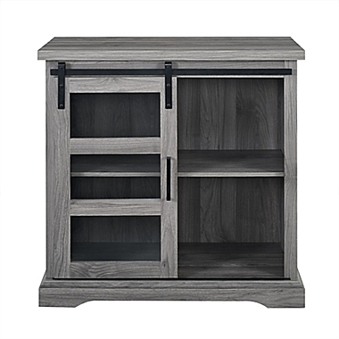 Forest Gate Farmhouse 32-Inch Sliding Glass Door Buffet in Slate Grey. View a larger version of this product image.