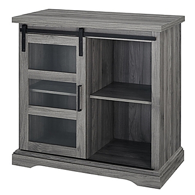 Forest Gate Farmhouse 32-Inch Sliding Glass Door Buffet in Slate Grey. View a larger version of this product image.