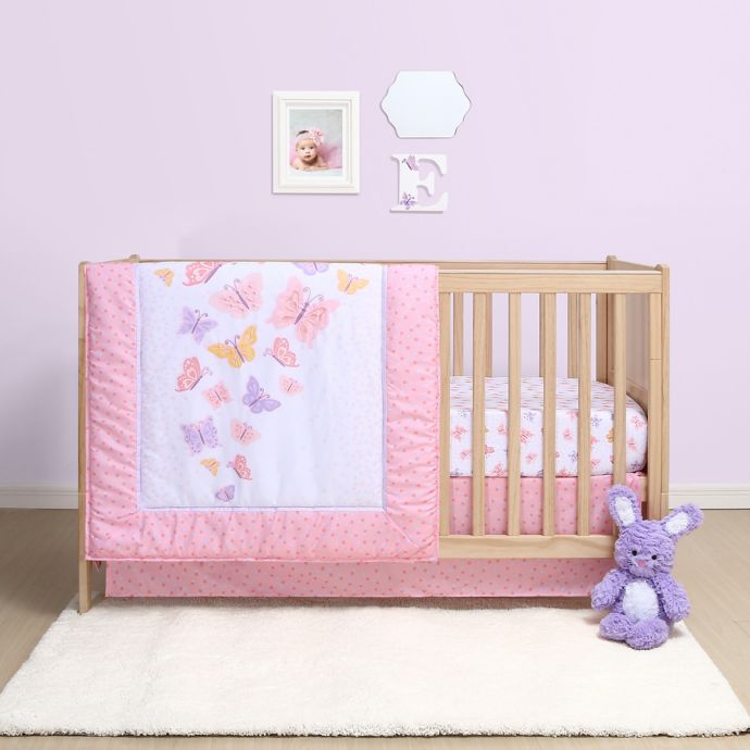 Belle Butterfly 4 Piece Crib Bedding Set Buybuy Baby