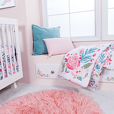 Trend Lab&reg; Painterly Floral 3-Piece Crib Bedding Set. View a larger version of this product image.