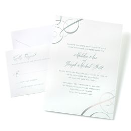 Gartner Studios 50 Count Foil Swirls Invitation Kit In Silver