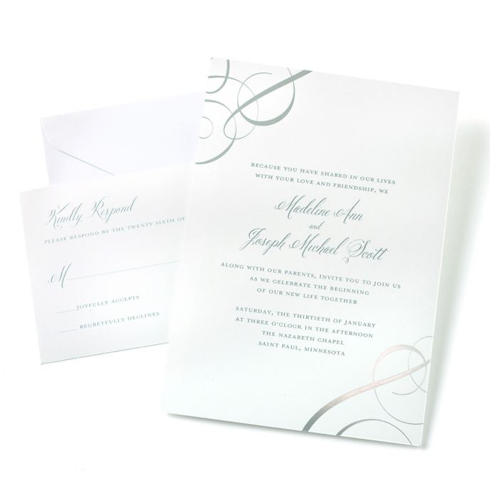 Gartner Studios® 50-Count Foil Swirls Invitation Kit in ...