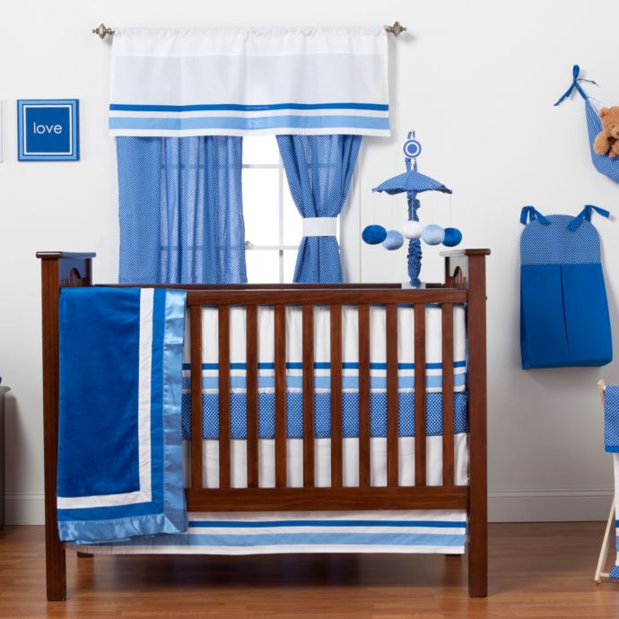 One Grace Place Simplicity 3 Piece Crib Bedding Set In Blue