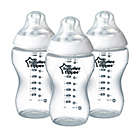 Alternate image 0 for Tommee Tippee Closer to Nature 3-Pack 11 oz. Added Cereal Clear Bottles