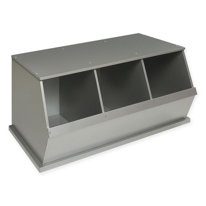 badger basket three bin stackable storage cubby