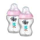 Alternate image 0 for Tommee Tippee Closer to Nature 2-Pack 9 oz. Decorated Baby Bottles in Pink