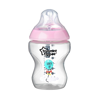 Tommee Tippee Closer to Nature 2-Pack 9 oz. Decorated Baby Bottles in Pink. View a larger version of this product image.