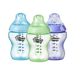 Tommee Tippee Closer to Nature 3-Pack 9 oz. Color My World Baby Bottle in Blue Assortment