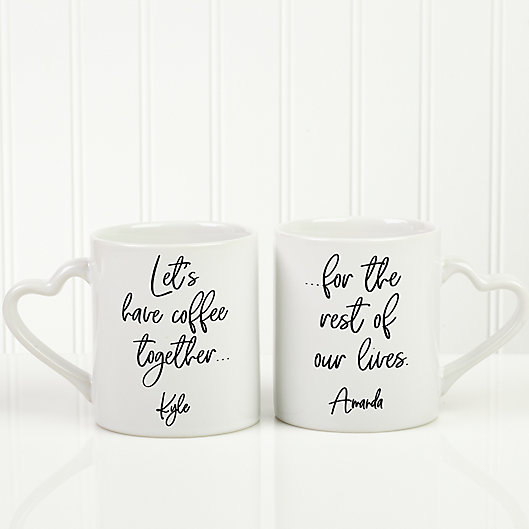 Alternate image 1 for Let's Have Coffee For The Rest Of Our Lives Personalized Coffee Mug Set