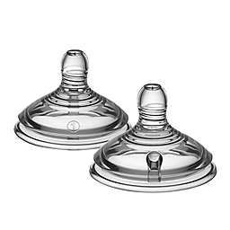 Tommee Tippee Closer to Nature Newborn 2-Pack Slow Flow Silicone Nipple