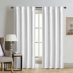 Therapedic® Carlisle Velvet 95-Inch 100% Blackout Curtain Panel in Snow (Single)