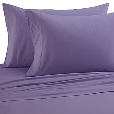 Micro Flannel&reg; Solid Twin Sheet Set in Amethyst. View a larger version of this product image.