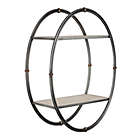 Alternate image 1 for Masterpiece Art Gallery 23-Inch x 16-Inch Wood and Metal Oval Hanging Wall Shelf