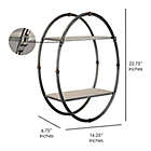 Alternate image 2 for Masterpiece Art Gallery 23-Inch x 16-Inch Wood and Metal Oval Hanging Wall Shelf