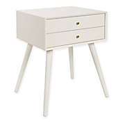 Kate and Laurel Finco 2-Drawer Nightstand in White