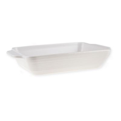 Porcelain Bakeware Ideal for Creme Brulee Easy Carry Handles Au Gratin Baking Pansmall Casserole Dish Table Serving Dish Ceramic Bakeware Set of 4 Rectangular Baking Dish with Double Handle Red 