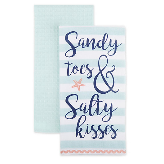 Alternate image 1 for Sandy Toes 2-Pack Kitchen Towels