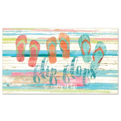 large metal flip flop wall art