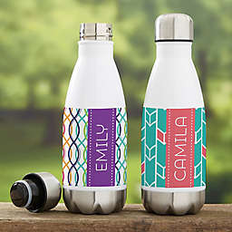 Geometric Personalized Insulated Water Bottle