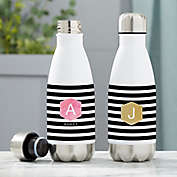 Modern Stripe Personalized Water Bottle