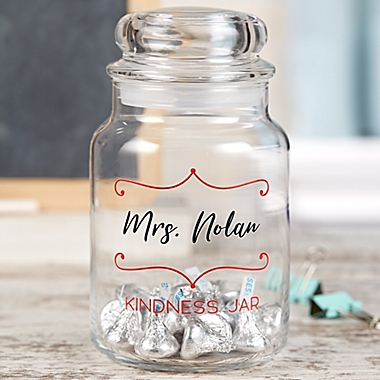 Teacher&#39;s Treats Personalized Glass Treat Jar. View a larger version of this product image.
