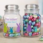 Alternate image 0 for Easter Bunny Family Character Personalized Glass Treat Jar