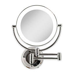 Zadro™ 10X/1X Dual-Sided Round LED Lighted Wall Mount Mirror in Chrome