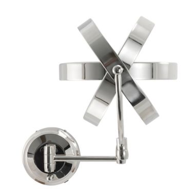 Zadro&trade; 10X/1X Dual-Sided Round LED Lighted Wall Mount Mirror in Chrome. View a larger version of this product image.