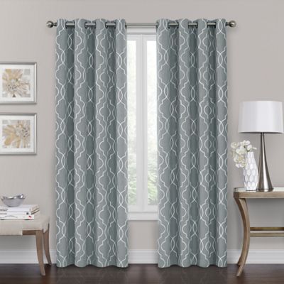 Brent 108-Inch Grommet 100% Blackout Curtain in Silver Blue (Single)
