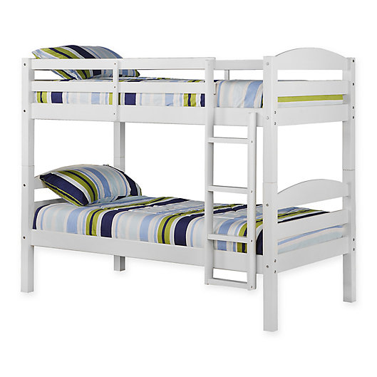 Alternate image 1 for Forest Gate Solid Wood Twin-Over-Twin Bunk Bed in White