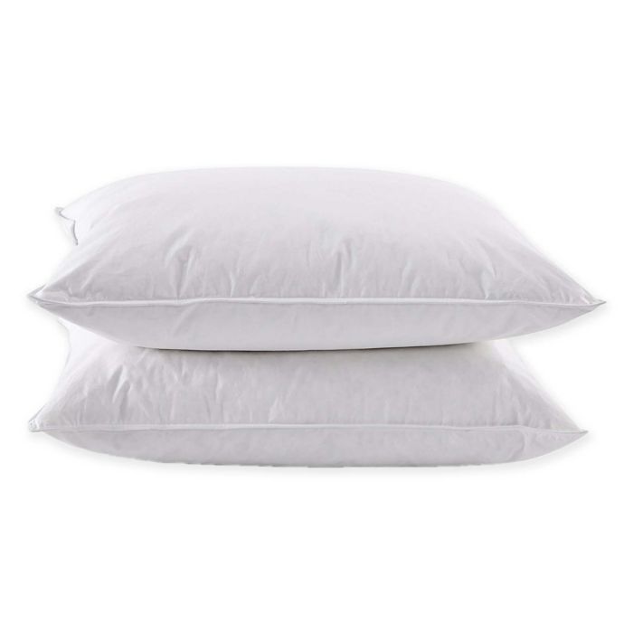 Puredown Goose Down Standard Bed Pillows In White Set Of 2 Bed