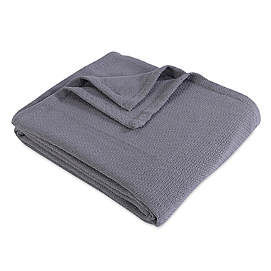 Berkshire King Cotton Blanket in Grey. View a larger version of this product image.