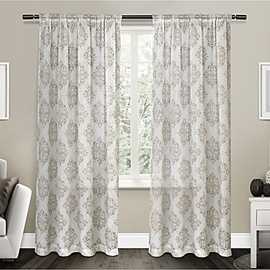 Nagano 84-Inch Rod Pocket Window Curtain Panels in Taupe   (Set of 2). View a larger version of this product image.
