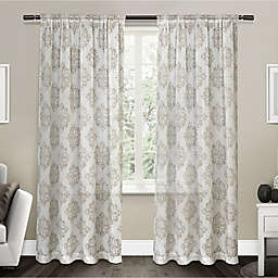 Nagano 84-Inch Rod Pocket Window Curtain Panels in Taupe   (Set of 2)