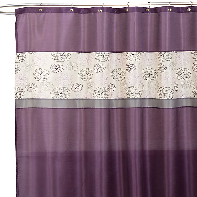 Ivory 72 Inch X Shower Curtain, Shower Curtain Purple