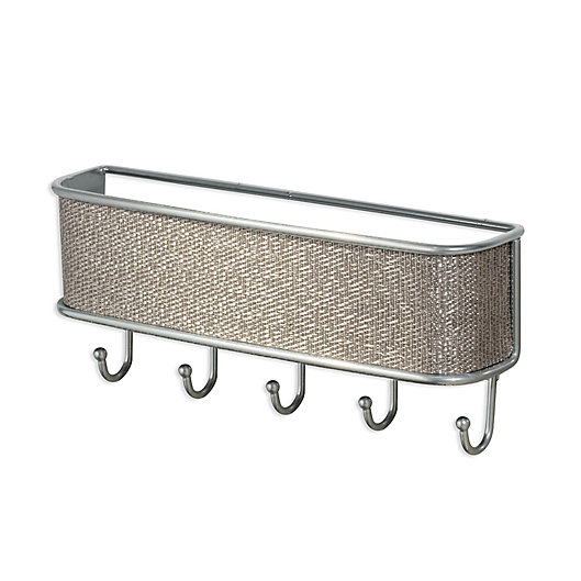 Alternate image 1 for iDesign® Twillo Wall Mount Mail Shelf and Key Rack in Silver Metallico