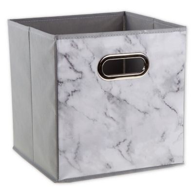 grey and white storage bins